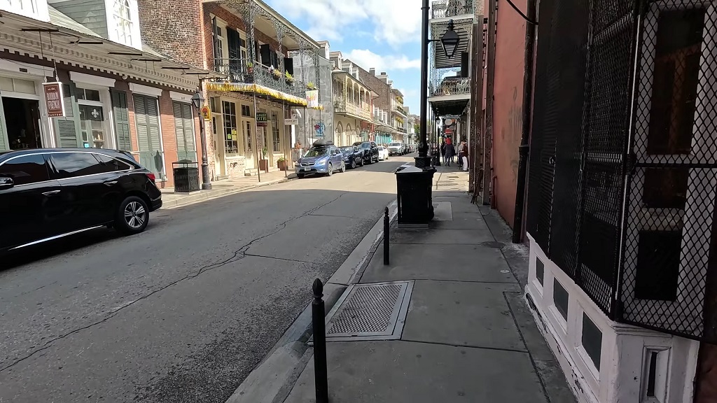 Walking through the French Quarter in New Orleans