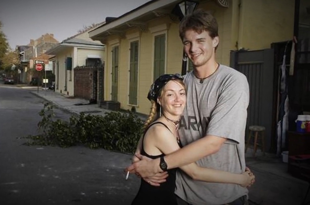 Another photo of Addie and Zack after Hurricane Katrina in 2005